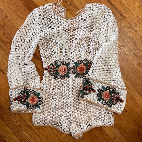 vintage deadstock crochet romper - Picture 2 of 8
